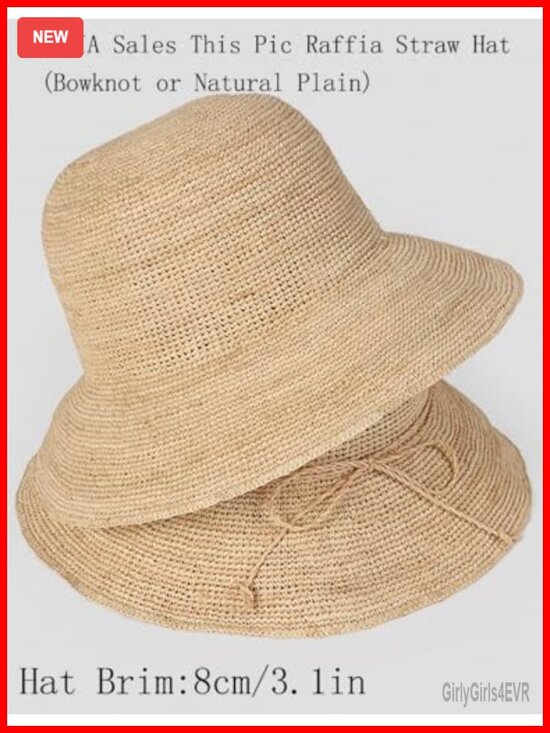 Handwoven Raffia Straw Bucket Hat UPF 50+ Foldable Travel Cap main image 5